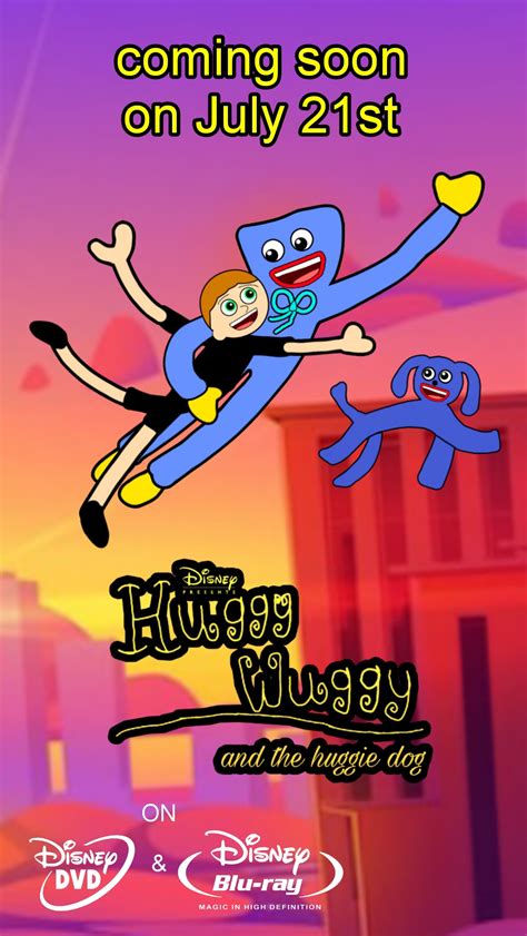 Disneys Huggy Wuggy And The Huggie Dog Poster By Owenstevendallimore