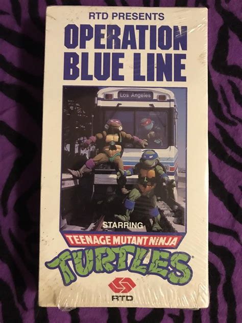 Vintage Teenage Mutant Ninja Turtles Operation Blue Line Vhs Tmnt