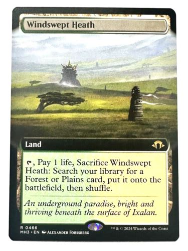 Windswept Heath Magic The Gathering Card Rare Land Modern Horizons Ebay