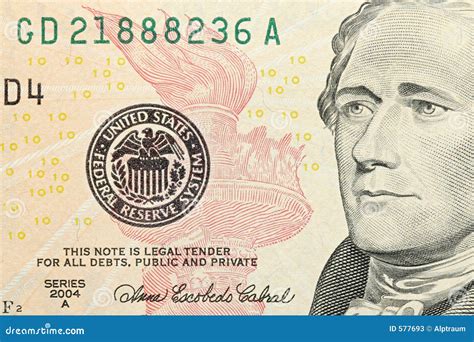 New Ten Dollar Bill Details Stock Image - Image: 577693