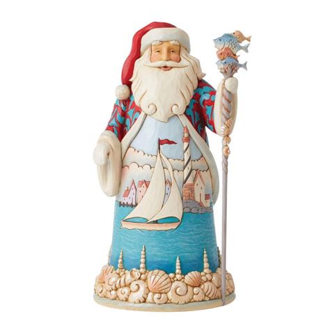 Jim Shore Coastal Santa Figurine Annual Ornaments