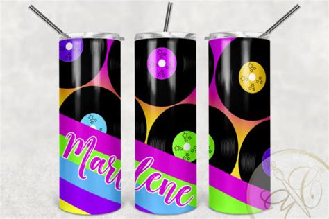 Retro 80s Skinny Tumbler Sublimation Graphic By Paperart Bymc