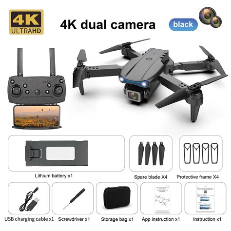 ZHENDUO Mini Drone E99 Pro RC 4K à double caméra HD avec WiFi 1080P