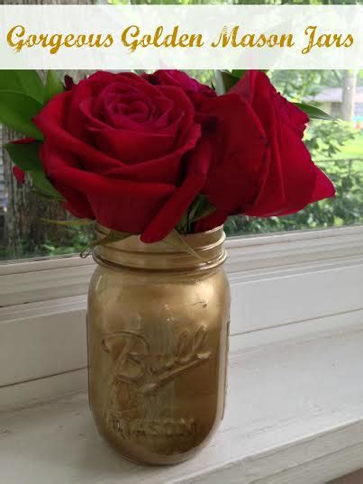 Mason Jar Crafts Ideas Gorgeous Golden Mason Jar