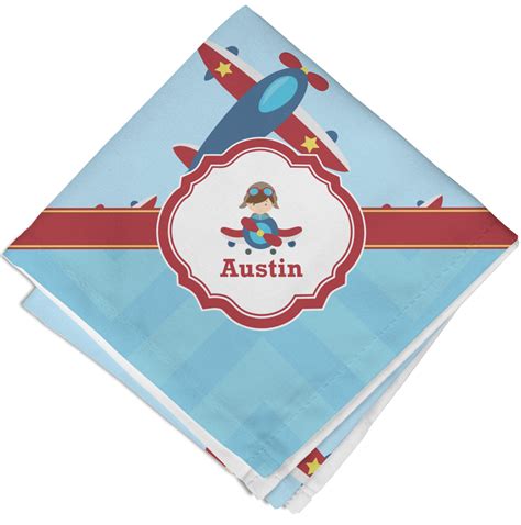 Custom Airplane Theme Cloth Napkin W Name Or Text Youcustomizeit