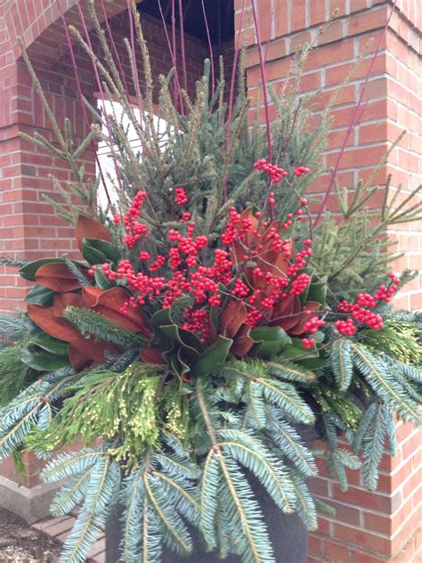 Custom Christmas Planter At Subdivision Entrance Outdoor Christmas