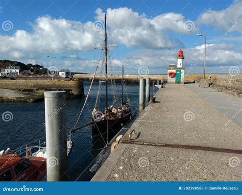 Port Tudy The Main Harbor In Groix Island Brittany France Stock