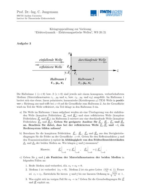 A3 EDEW KGÜ Prof Dr Ing C Jungemann RWTH Aachen University