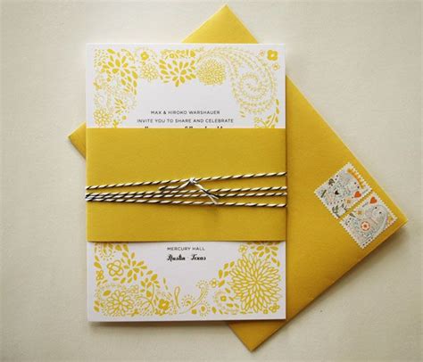 Yellow Wedding Invitations