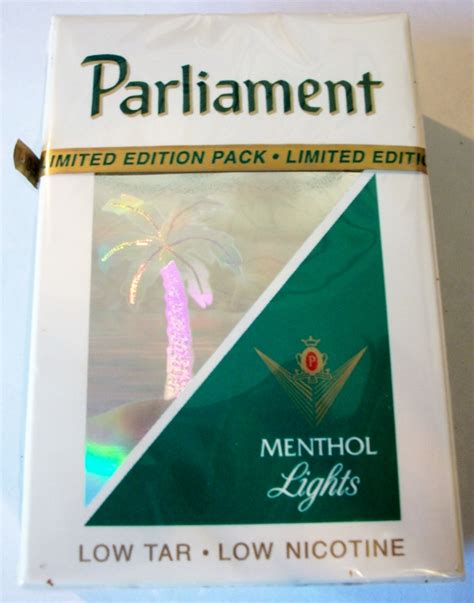 Parliament Menthol Lights box, Collection Design (Palm Tree) – vintage ...