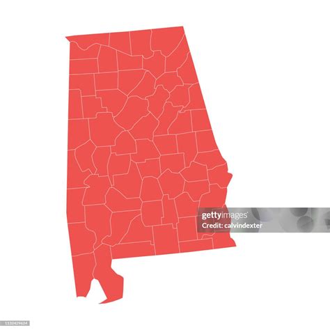 Alabama State Map With Counties High Res Vector Graphic Getty Images