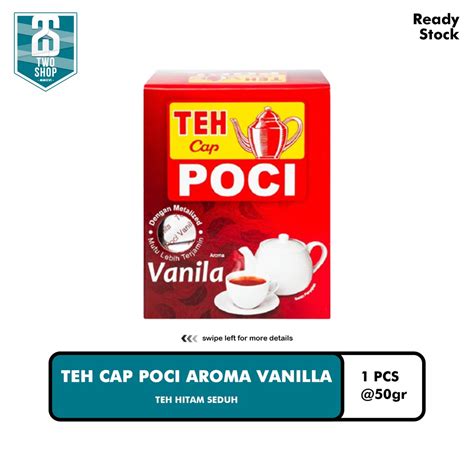 Jual Teh Cap Poci Vanilla 50gr Shopee Indonesia