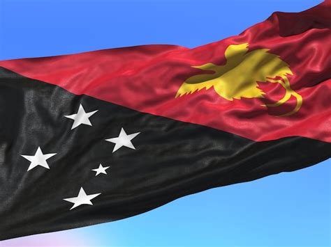 Premium Photo | Papua new guinea of flag