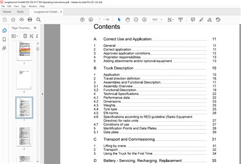 Jungheinrich Forklift Ezs Operating Instructions Manual