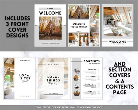 Welcome Book Template Airbnb Welcome Guide Editable Canva Etsy UK