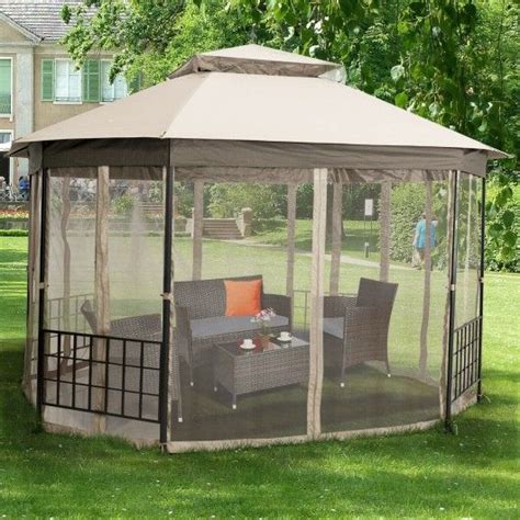 10x 12 Octagonal Patio Gazebo With Mosquito Net Costway Patio Gazebo Gazebo Canopy Gazebo