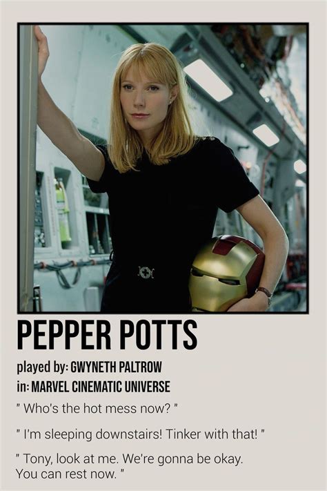 Pepper Potts | Marvel superhero posters, Marvel images, Marvel photo