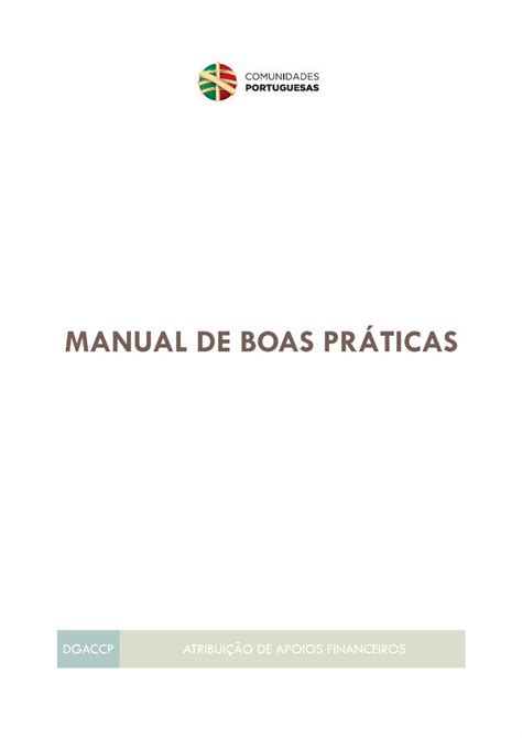 Pdf Manual De Boas Pr Ticas Pdf File Elabora O Do Presente