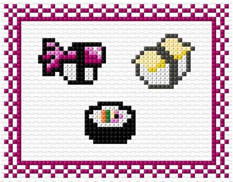 Sushi Cross Stitch Designs