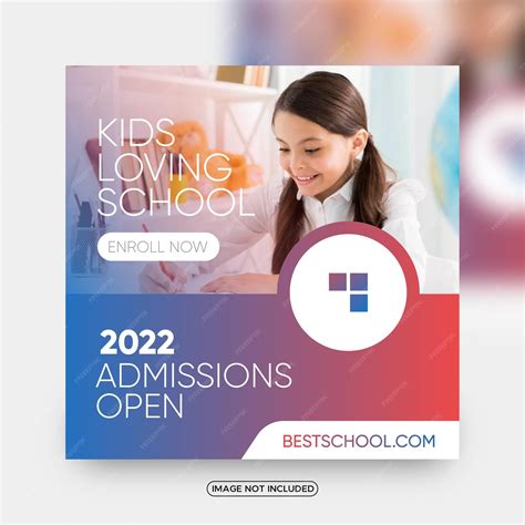 Premium Vector | School digital marketing social media post templates