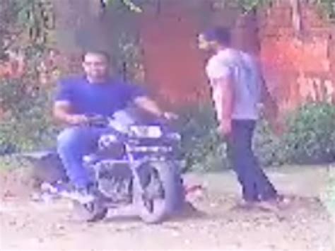 The Incident Captured In Cctv Three Youths Riding A Bike Broke The