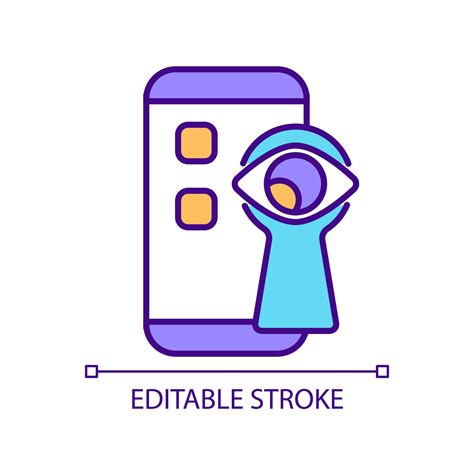 App privacy settings configuration RGB color icon. Mobile device