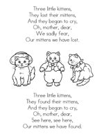 Three Little Kittens Nursery Rhyme Printables