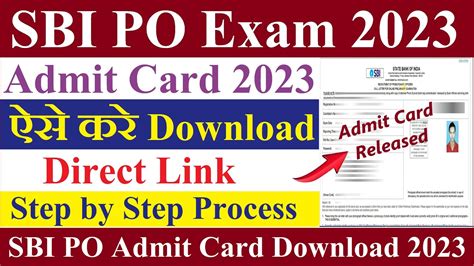 Sbi Po Admit Card 2023 How To Download Sbi Po Admit Card 2023 Sbi