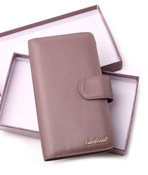Женский Кофейный Кошелек Клатч Из Натуральной Кожи Портмоне Cardinal ...