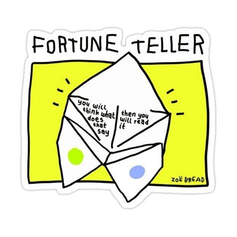 Fortune Teller Sticker For Sale By Zoebread Fortune Teller Tellers