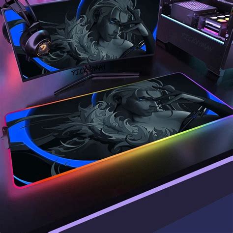 Valorant RGB Mousepad Valorant Characters Desk Mat Jett Omen