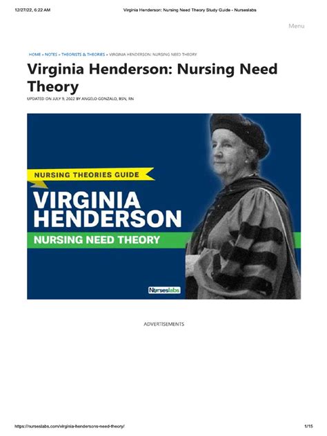 Virginia Henderson_Nursing Need Theory (1) | PDF