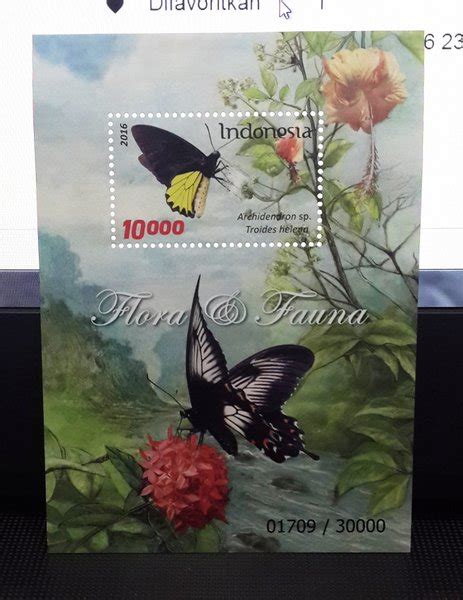 Jual Souvenir Sheet Perangko Indonesia Serie Flora Fauna Di