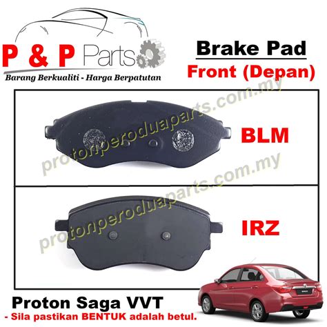 Front Brake Pad Depan Proton Saga Vvt Proton Perodua Parts Online