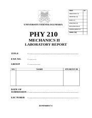 Lab Report Exp Method Of Mixtures Specific Heat Capacity Docx