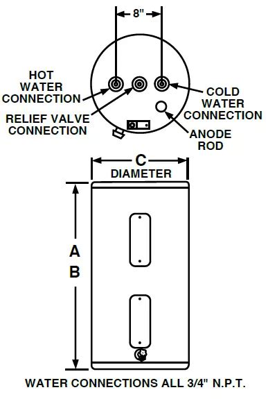 Rheem Proe T Rh Professional Classic Standard Electric Water