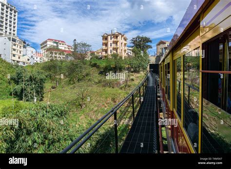 Sapa Town Viewing From Tourist Mountain Tram The Transporation To