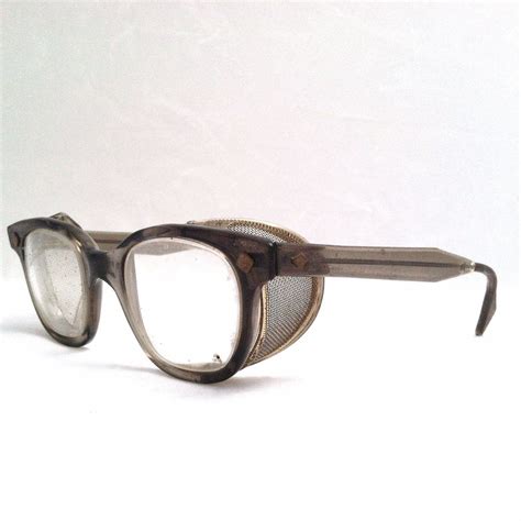 Steampunk Safety Glasses Vintage Horn Rimmed Industrial Chic Etsy Vintage Accessories