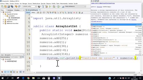 Arraylist De Enteros Ejemplo En Java Netbeans Youtube