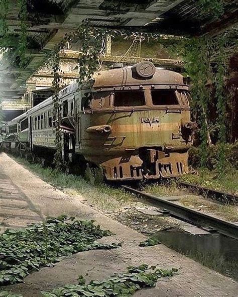 abandoned train   ruins