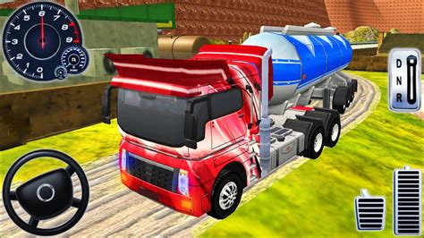 Offroad Oil Tanker Truck Driving Fuel Transport Truck Driver