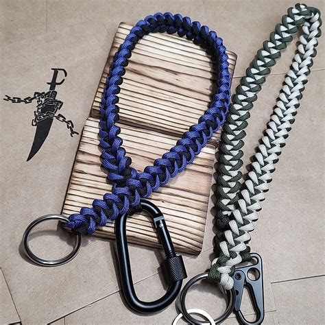 Paracord Keychain Carry Handle Tactical Lanyard Duty Keychains Custom