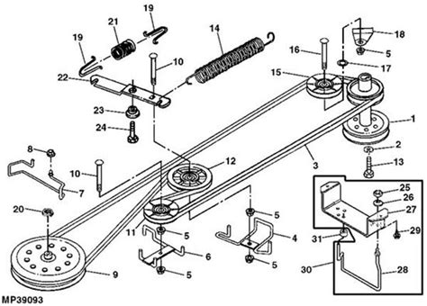 John Deere La Mower Deck Belt Diagram