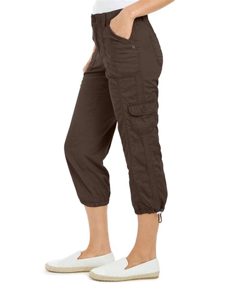 Style And Co Cotton Petite Cargo Capri Pants Created For Macys In