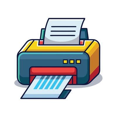 Printer Cartoon Vector Art, Icons, and Graphics for Free Download