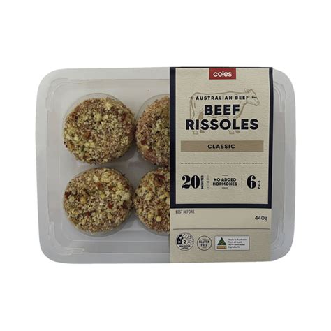 Buy Coles Beef Rissoles 440g Coles