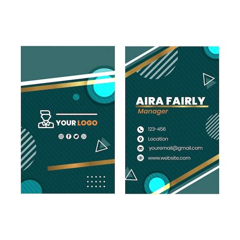 Premium Vector | Marketing business card template