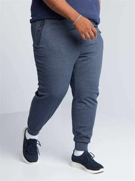 Pantal N De Jogging Con Cintura El Stica Azul Gris Kiabi