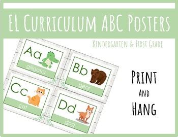 EL Curriculum Alphabet Poster Boho Farmhouse By Mrs Beale TPT