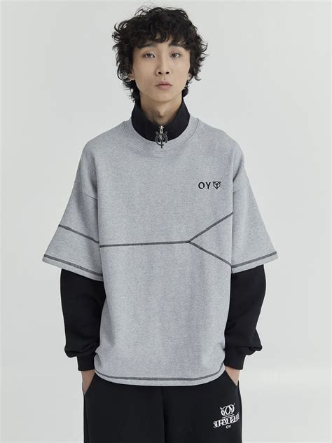 【楽天市場】正規品【 Oy Layered Cover Stitch Zipper Pola Long Sleeve 】 オーワイ 長袖トップス 秋服 冬服 ハーフジップ ハイネック